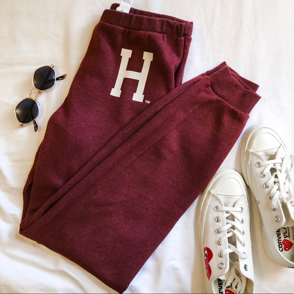 Forever 21 Authentic Maroon Harvard Sweatpants